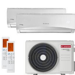Aparat Aer Conditionat Ariston Multisplit PRIOS 50 Inverter 9000 + 12000 BTU WiFi Ready Clasa A++/A+ Ultra Silent Alb