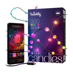 Instalatie Luminoasa de Craciun twinkly Candies TWKP200RGB-G Dimabila 200 LED-uri RGB Control Wi-Fi IP20 12M Multicolor