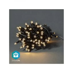 Ghirlanda Luminoasa de Craciun Nedis WIFILX01W50 Smart Wi-Fi Android / IOS 50 LED-uri Lumina Alba Calda 5M Negru