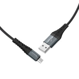 Cablu Date si Incarcare Hoco USB-A - microUSB X38 Cool 18W 1m Negru