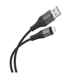 Cablu Date si Incarcare Hoco USB-A - Lightning X38 Cool 18W 1m Negru