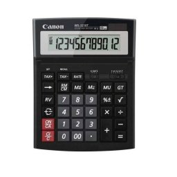 Calculator de Birou Canon WS-1210T Alimentare Solara si Baterie Display LCD 12 Cifre Negru