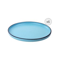 Set Farfurii Intinse Heinner Ceramica 27Cm Electra 6 Bucati Albastru
