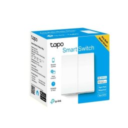 Intrerupator Smart TP-Link Tapo S220 2 Comutatoare Necesita Hub Tapo H100 pentru Functionare Wi-Fi Programare prin Aplicatia Tapo Alb
