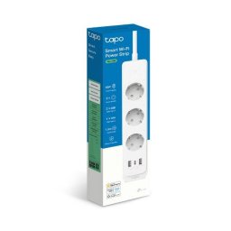 Prelungitor Inteligent TP-Link Tapo P300 3x Schuko 2x USB 1x USB Type-C BT / Wi-Fi Cablu 1.5M 10A Alb