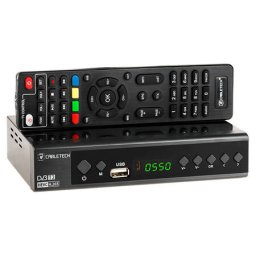 Tuner Digital Cabletech Terestru/ Cablu DVB-T2/C H.265 Negru