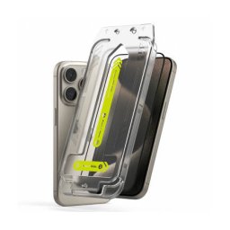 Folie de Protectie Ecran Ringke Easy Slide pentru Apple iPhone 15 Pro Max Sticla Securizata Full Glue Set 2 Bucati Neagra