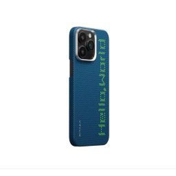 Husa PITAKA MagEZ 5 Tactile Woven Aramida Pentru iPhone 16 Pro MagSafe Hello World