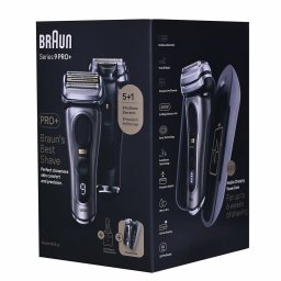 Aparat de Ras Electric Braun Seria 9 Pro+ 9575cc Wet & Dry Negru/Gri Metalic