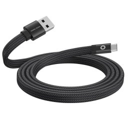 Cablu de date Mobile Origin Magnetic Flat Patented, USB/USB-C, 27W, 1m, Negru