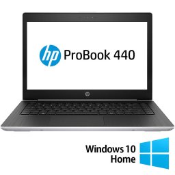 Laptop HP Refurbished ProBook 440 G5 FHD 14 inch Intel Core i5-8250U 8GB 256GB SSD Windows 10 Home Silver