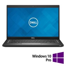 Laptop Dell Refurbished Latitude 7390 FHD 13.5 inch Intel Core i5-8250U 8GB 256GB SSD Windows 10 Pro Black