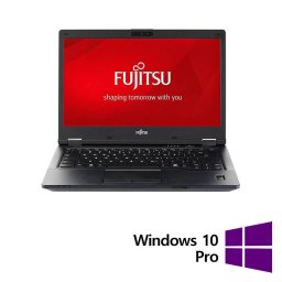 Laptop Fujitsu Refurbished Fujitsu Lifebook E548 HD 14 inch Intel Core i5-7300U 8GB 256GB SSD Windows 10 Pro Black