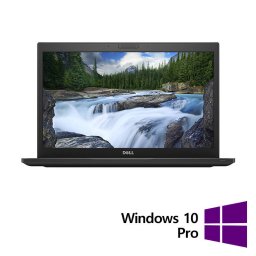 Laptop Dell Refurbished Latitude 7490 14 inch FHD Intel Core i5-8350U 8GB 256GB SSD Windows 10 Pro Grey