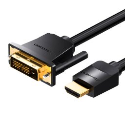 Cablu de date Vention ABFBG, DVI 24+1 tata - HDMI tata, 4K, 60Hz, 1.5m, Negru