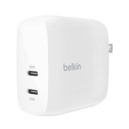 Incarcator Belkin 60W USB-C DUAL PD 2X 30W Alb