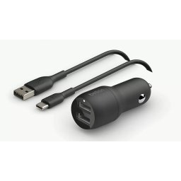 Incarcator Belkin DUAL USB-A W/ 1M PVC A-C 24W Negru