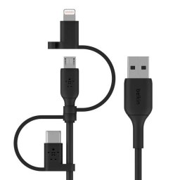 Cablu Date Belkin Boost Charge Universal lightning/micro-Usb/usb-C to Usb-A 1m Negru