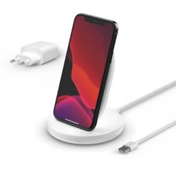 Incarcator Belkin 15W Wireless Charging Stand Alb