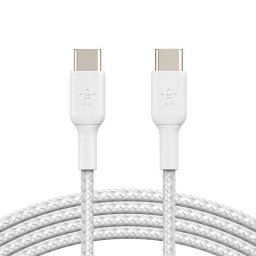 Cablu Date Belkin Boost Charge USB-C TO USB-C Braided 0.15m Alb