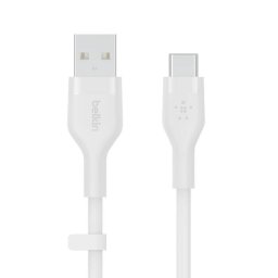 Cablu de date Belkin Boost Charge USB-A TO USB-C Silicone 2m Alb
