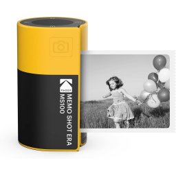 Imprimanta de Etichete si Aparat Foto Instant 2in1 Kodak Memo Shot Era Portabil Ecran LCD Bluetooth Galben/Negru