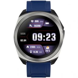 Smartwatch Canyon CNS-SW83SS IPS 1.32inch 192MB Curea Silicon IP68 Albastru