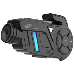 Sistem Intercom pentru Casca Motocicleta EJEAS K1 Camera Video 2K Bluetooth Mesh 3.0 IP67 Negru
