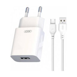 Incarcator XO Design Retea Cu Cablu microUSB L99 12W 2.4A 1 x USB-A Alb