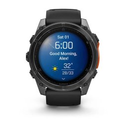 Smartwatch Garmin Fenix 8 3.56Cm 1.4Inch AMOLED 51mm Digital 454 x 454 Pixeli Touchscreen Titanium Negru