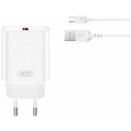 Incarcator XO Design Retea Cu Cablu microUSB CE33 18W 3A 1 x USB-A Alb