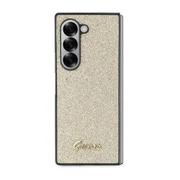 Husa Guess Glitter Script Case compatibila cu Samsung Galaxy Z Fold 6, Gold
