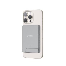 Acumulator extern TECH-PROTECT LifeMag PB15 5000 mAh, Compatibila MagSafe, 7.5W, Cablu USB-C 30cm, Gri