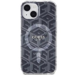 Husa Guess IML GCube MagSafe compatibila cu iPhone 13 / 14 / 15, Negru