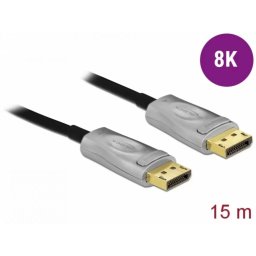 Cablu Delock DisplayPort Activ Optic v1.4 8K60Hz/4K144Hz T-T 15m Negru