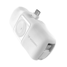 Acumulator extern Wozinsky WF16-YCS 5000mAh, 15W, 2x USB-C, Incarcator Apple Watch, Alb