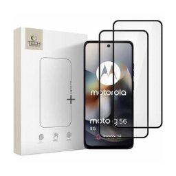 Folie Protectie TECH-PROTECT FIT+ Motorola Moto G56 Sticla Securizata Full Glue Set 2 bucati 2.5D