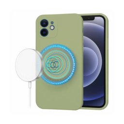 Husa Techsuit MagSafe Apple iPhone 12 SoftFlex Verde Deschis