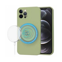 Husa Techsuit MagSafe Apple iPhone 12 Pro SoftFlex Verde Deschis