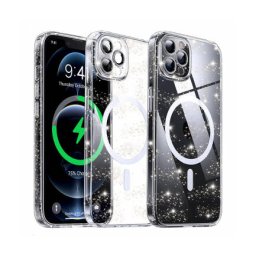 Husa Techsuit MagSafe Apple iPhone 12 Pro SparkleSkin Transparent