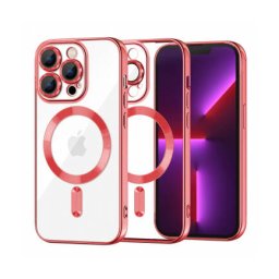 Husa Techsuit MagSafe Apple iPhone 13 Pro Luxury Crystal Rosu