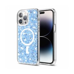 Husa Techsuit MagSafe Apple iPhone 14 Pro Sparkly Glitter Albastru