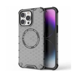 Husa Techsuit MagSafe Apple iPhone 14 Pro HoneyComb Shield Alb