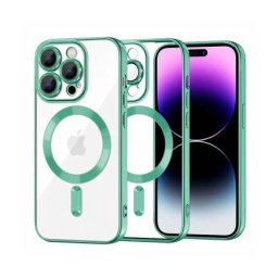 Husa Techsuit MagSafe Apple iPhone 14 Pro Max Luxury Crystal Verde Deschis