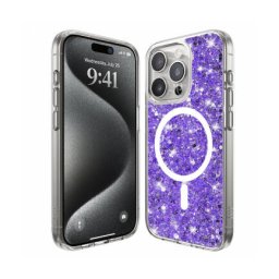 Husa Techsuit MagSafe Apple iPhone 15 Pro Sparkly Glitter Mov