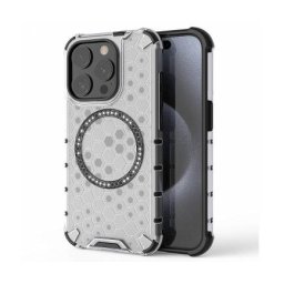 Husa Techsuit MagSafe Apple iPhone 15 Pro HoneyComb Shield Alb