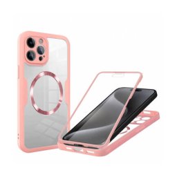 Husa Techsuit MagSafe Apple iPhone 15 Pro Max ColorVerse 360 Roz