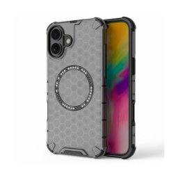 Husa Techsuit MagSafe Apple iPhone 16 HoneyComb Shield Negru