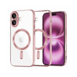 Husa Techsuit MagSafe Apple iPhone 16 Plus Luxury Crystal Roz