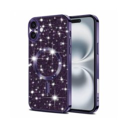 Husa Techsuit MagSafe Apple iPhone 16 Plus Luxury Glitter Mov Inchis